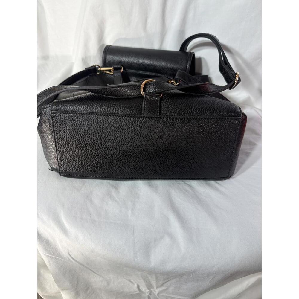 ANNE KLEIN Faux Leather Backpack Daypack Shoulder Bag Handbag Expandable Black - Picture 6 of 6